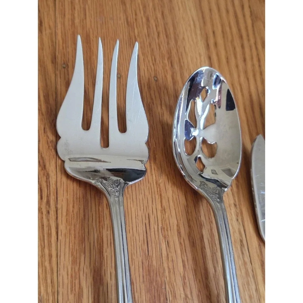 Wallace Silversmiths Spode‎ Christmas Tree  5 Piece Hostess Serving Set